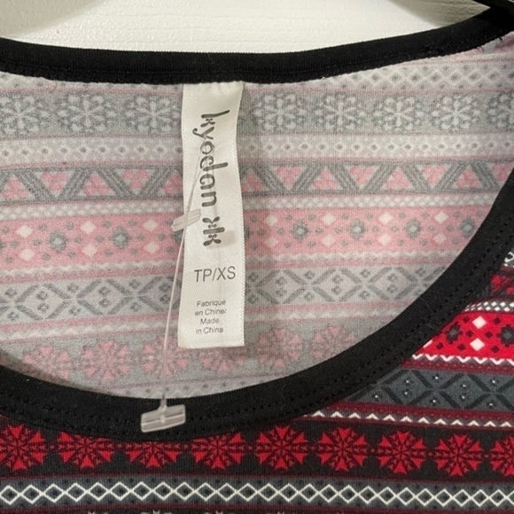 Kyodon Snowflake Winter Fair Isle Long Sleeve Athletic Shirt Xs‎  Thumbholes - Picture 4 of 8
